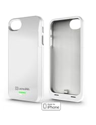 MFI Apple Approved - Lenmar Meridian iPhone 5 / 5s Rechargeable Extended Battery Case for iPhone 5 / 5s - AT&T, Sprint, Verizon - White - 100% Additional Battery Life (2300mAh)