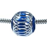 BLUE Sapphire Ball European Charm Bead