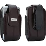 Brand New Original Blackberry Curve 8300 8310 8320 8330 8350i BOLD 9000 BROWN (Burnt Sienna) OEM Leather Case Pouch Holster with Swivel Belt Clip