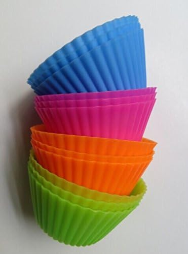 Cupcake Molds 12-pack Reusable Silicone Baking Cups / Cupcake Liners