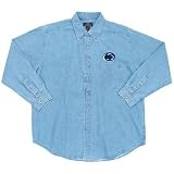 Penn State Nittany Lions NCAA Denim Long Sleeve Button-Down Shirt (Blue)