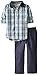 Kids Headquarters Little Boys' Plaid Shirt with Pants