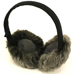Winter Fuzzy Ski Earmuff Ear muff Warmer Headband Gray
