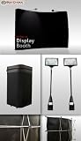New 10' Black Pop Up Trade Show Display Booth With Case Easy Set Up