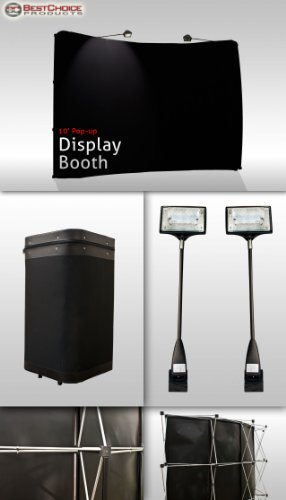 New 10' Black Pop Up Trade Show Display Booth With Case Easy Set Up