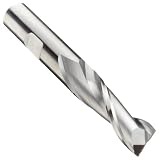 Niagara Cutter S203 High-Speed Steel End Mill, General Purpose, Regular Length, Uncoated (Bright), 2 Flutes, Square End, 1