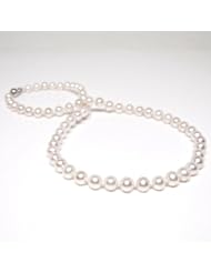 Savannah 6.5-7.0mm AAA White Cultured Freshwater Pearl Necklace (Sterling Silver, 18")