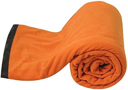 Adult Outdoor Fleece Sleeping Bag Camping Noon Break Outdoor Supplies (Orange)
