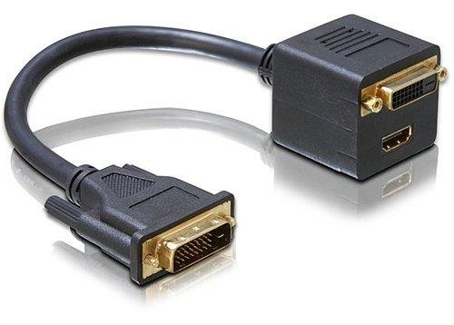 DELOCK Adapter DVI25 Stecker zu DVI25 + HDMI Buchse Preisvergleich