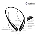 GJT Hv900 Wireless Bluetooth Stereo Headset Universal Vibration Neck Bluetooth Style Earphone Headphone for iPhone Android Cellphones Enabled Bluetooth Device (BLACK)