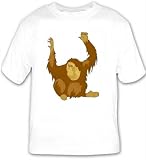 T-shirt with primate, zoo, endangered, captivity, Asian, orangutang, red, mammal, ape, orangutan, Borneo, animal, species, arboreal, Sumatra