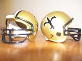 New Orleans Saints Riddell Pocket Pro Throwback 2" Helmet Set of 2 1976-1999