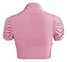 URBAN K Womens Ruched Short Sleeve Bolero Shrug Knitted Cardigan (S-3xl)