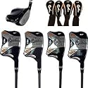 Confidence Golf HQ 7 SQUARE Set of 4 Rescue Hybrid Golf Clubs 15-18-21-24