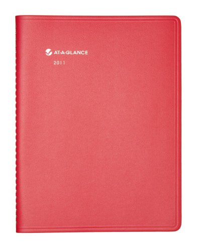 AT-A-GLANCE Recycled Fashion Weekly Appointment Book, 8 x 11 Inches, Red, 2011 (70-940-13)