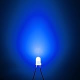 KING DO WAY 発光ダイオード　超高輝度　グリーンライト　LED　丸い頭　砲弾型　弾丸型　頭部直径3mm　100個　セット ブルー