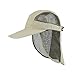 Juniper Outdoor UV Cap with Mesh Flap and Sides, One Size, Khaki
