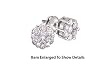Nice 14K. White Gold 1/4 ctw. Flower Shaped Diamond Stud Earrings