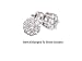 Nice 14K. White Gold 1/2 ctw. Flower Shaped Diamond Stud Earrings