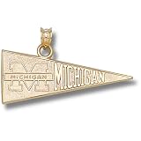 Univ Of Michigan M Mich& Michigan Pennant Pendant (14kt)