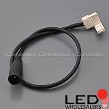 LEDwholesalersTM LED Strip Light Connector from 5 mm DC Jack to 8 mm Ribbon