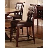 Hudson Dining Biscuit Back Counter Stool in Coffee Bean [Set of 2]