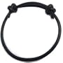 4mm Black Single Leather Cord Adjustable Knotted Bracelet