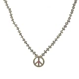 REBECCA LANKFORD- White Gold and Sapphire Peace Necklace