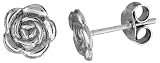 Tiny Sterling Silver Flower Stud Earrings
