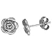 Tiny Sterling Silver Flower Stud Earrings