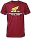 Honda Men's Vintage Racing Short-Sleeve Shirts,X-Large,Red