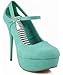Women's Cut-Out High Heel Mary Jane Platform Stiletto Denim
