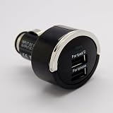 Gekiten iPad iPad2 Dual USB Car Charger 3.1A 【アップル アイパッド 用 カー シガレット パワードライブ USB チャージャー】ブラック 黒 0001-GE-IP016-BK