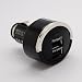 Gekiten iPad iPad2 Dual USB Car Charger【アップル アイパッド 用 カー シガレット パワードライブ USB チャージャー】ブラック 黒 0001-GE-IP016-BK