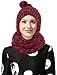 Women Winter Fashion Knit Crochet Hooded Infinity Scarf