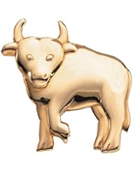 14K Yellow Gold "Playful Bull" Brooch -- LIFETIME WARRANTY