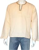Mens Long Sleeve Casual Cotton Shirt Kurta India Size S (gsk303)