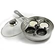 Norpro 8 Inch Egg Poacher Skillet Set with Removable 4 Egg Poacher