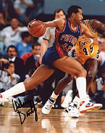 Adrian Dantley Autographed / Signed Detroit Pistons Basketball 8x10 Photo