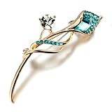 Golden March Birthstone Lily Brooches And Pins Swarovski