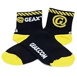 Geax Logo Cycling Socks - Black/Yellow