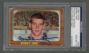 BOBBY ORR SIGNED TOPPS 1966 BRUINS ROOKIE CARD #35 PSA/DNA Auto GEM MINT 10 RC