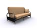 Futon Frame - Full Size Round Arm Futon in Black Metal - 35-1914-050