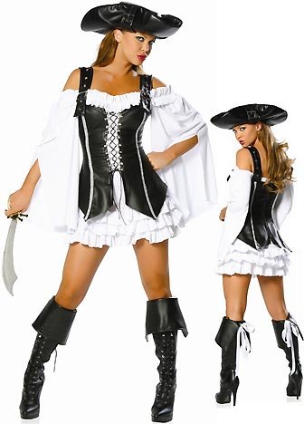 Rebel Pirate Costume Lingerie Outfit