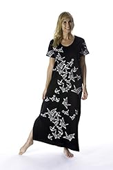 Petite Cotton/Knit Short Sleeves Spring Summer Fall Winter Ankle Length General Print Scoop Neck Evening Dress 