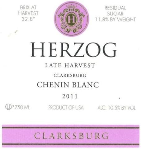 2011 Herzog Late Harvest Chenin Blanc 750 mL