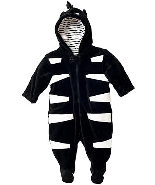Velour Black Zebra Wadded Walk In Sleeper