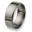Beveled Edge Brushed Titanium Ring (8.0 mm) - Sizes 6-13