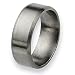 Beveled Edge Brushed Titanium Ring (8.0 mm) - Sizes 6-13
