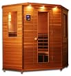 ClearLight IS-C 3 Person Corner Sauna Infrared Fusion Power Carbon-Ceramic Heaters *Red Cedar* New